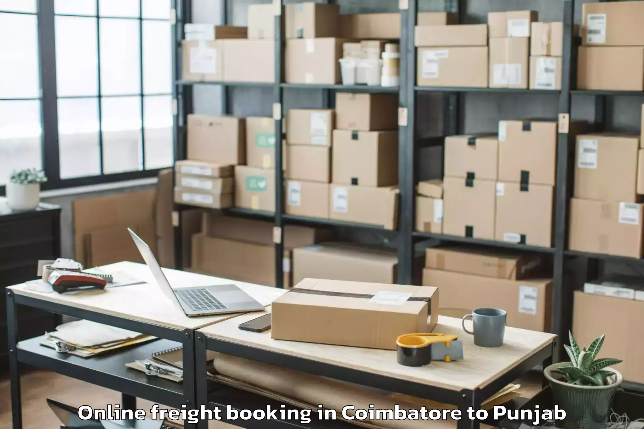 Expert Coimbatore to Faridkot Online Freight Booking